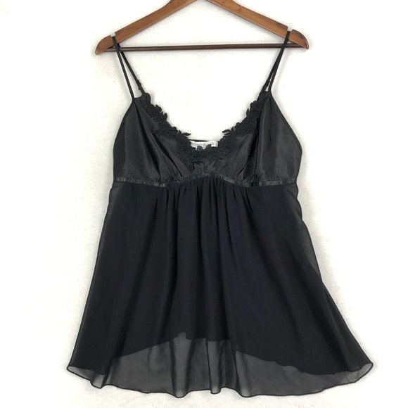 INTIMO Donatella Women's Size Large Black V-Neck Camisole Tank Top Lingerie - Picture 1 of 11